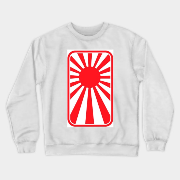 Red rising sun Crewneck Sweatshirt by foxxya